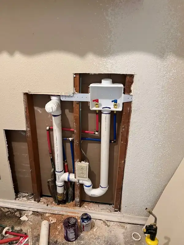 Washer Box Installation by Level Up Plumbing